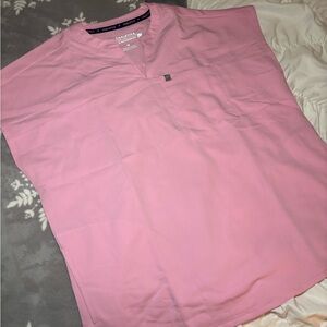 Fabletics Pink Marshmallow Evolve Oversized Scrub Top